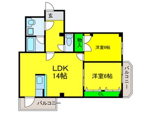 ジオナ泉北深井の物件間取画像